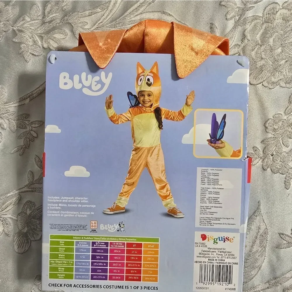 New Bluey Bingo with Flappy Butterfly Halloween Deluxe Costume